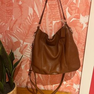Coach Brown Leather Shoulder/Crossbody Bag